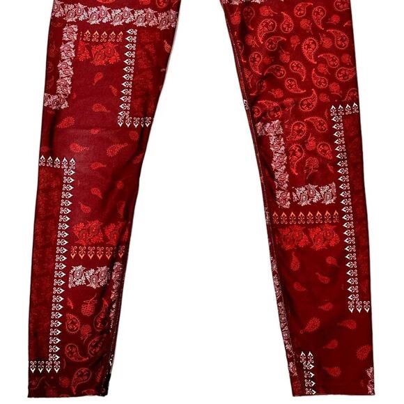 JoyLab Womens Leggings Pull On High Rise Patterned Red Workout Pants S - Picture 6 of 10